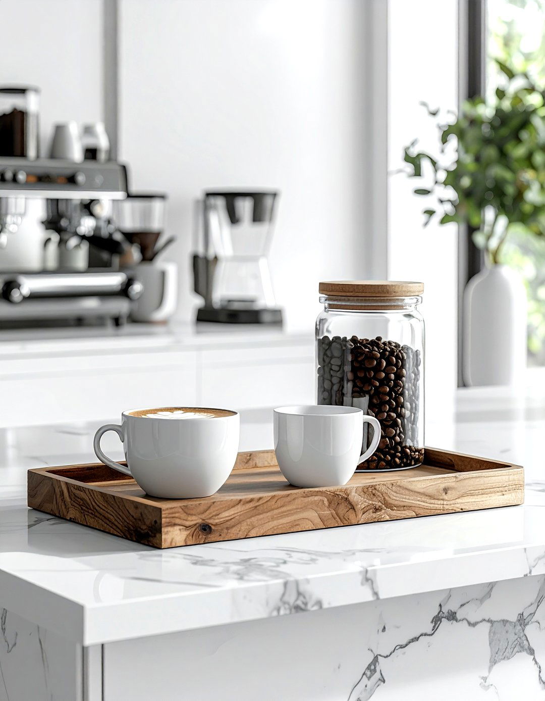 Corner Coffee Station - 30 kitchen corner storage ideas