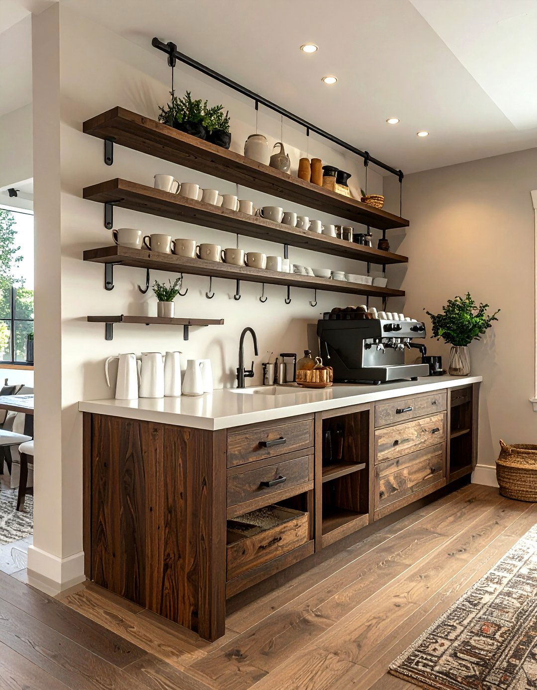 Corner Coffee Station Shelving - 30 dining room corner shelving ideas