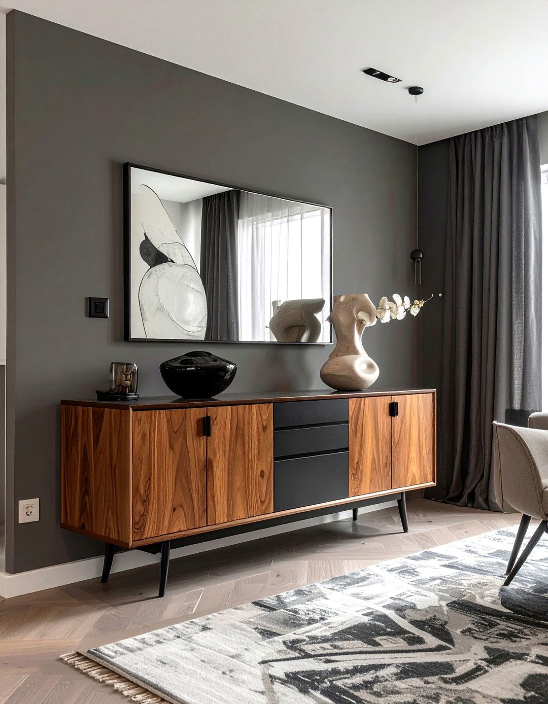 Corner Credenza - 30 dining room corner storage ideas