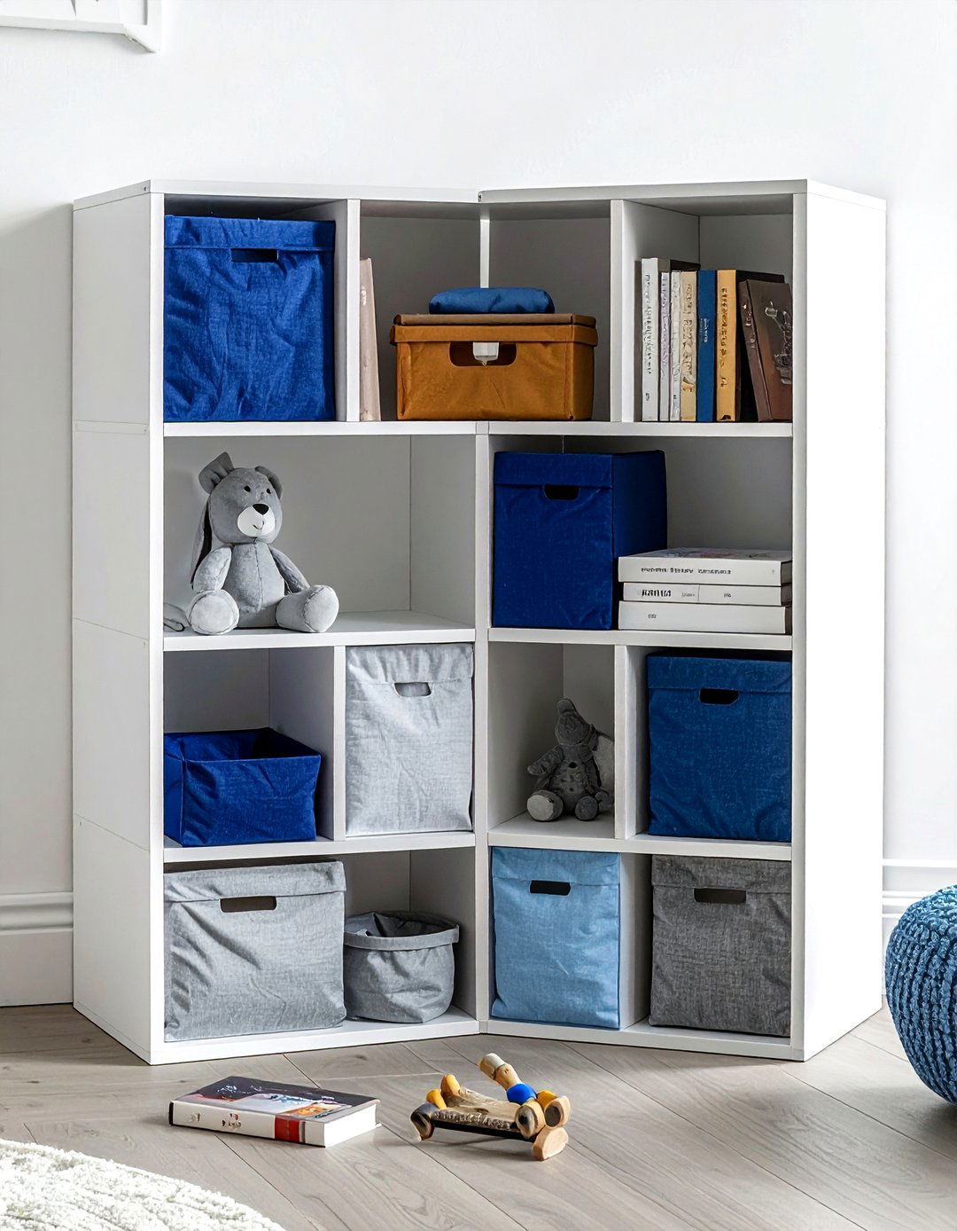 Corner Cube Organizer - 30 bedroom corner storage ideas