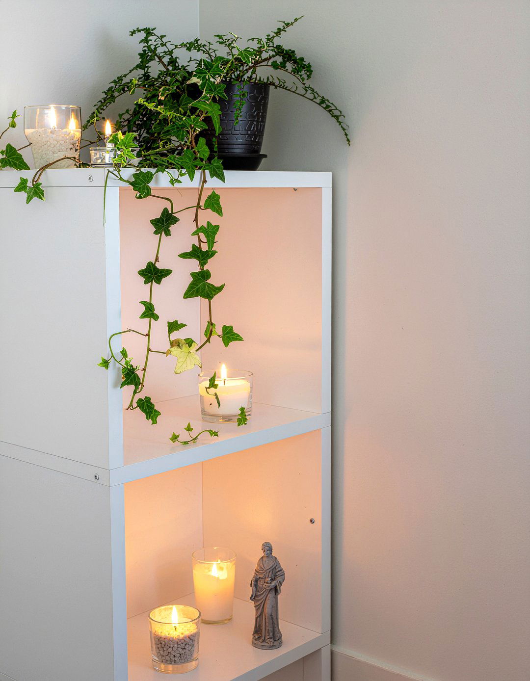 Corner Cube Shelving - 30 bedroom storage cubes