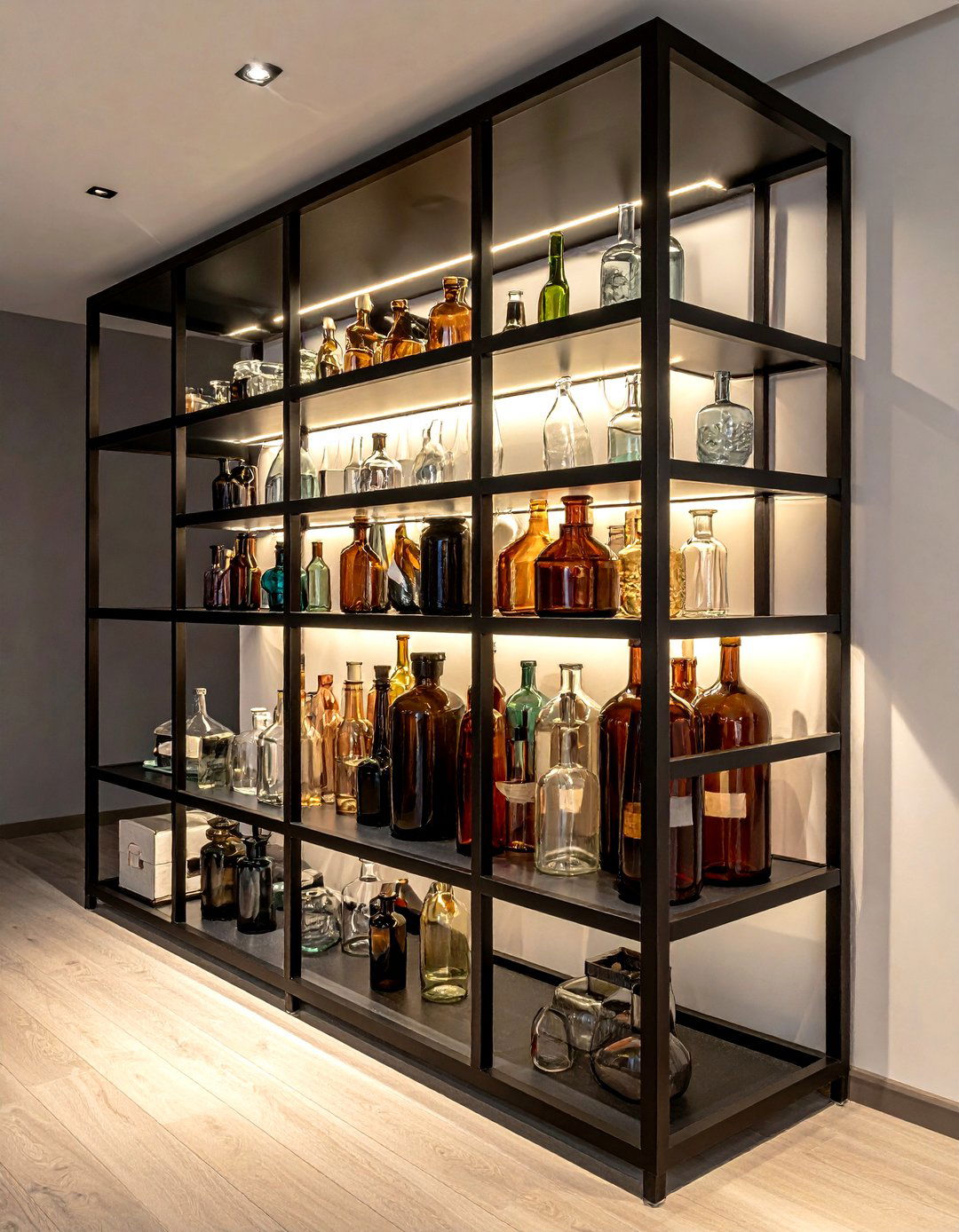 Corner Curio Tower - 30 dining room vertical storage ideas