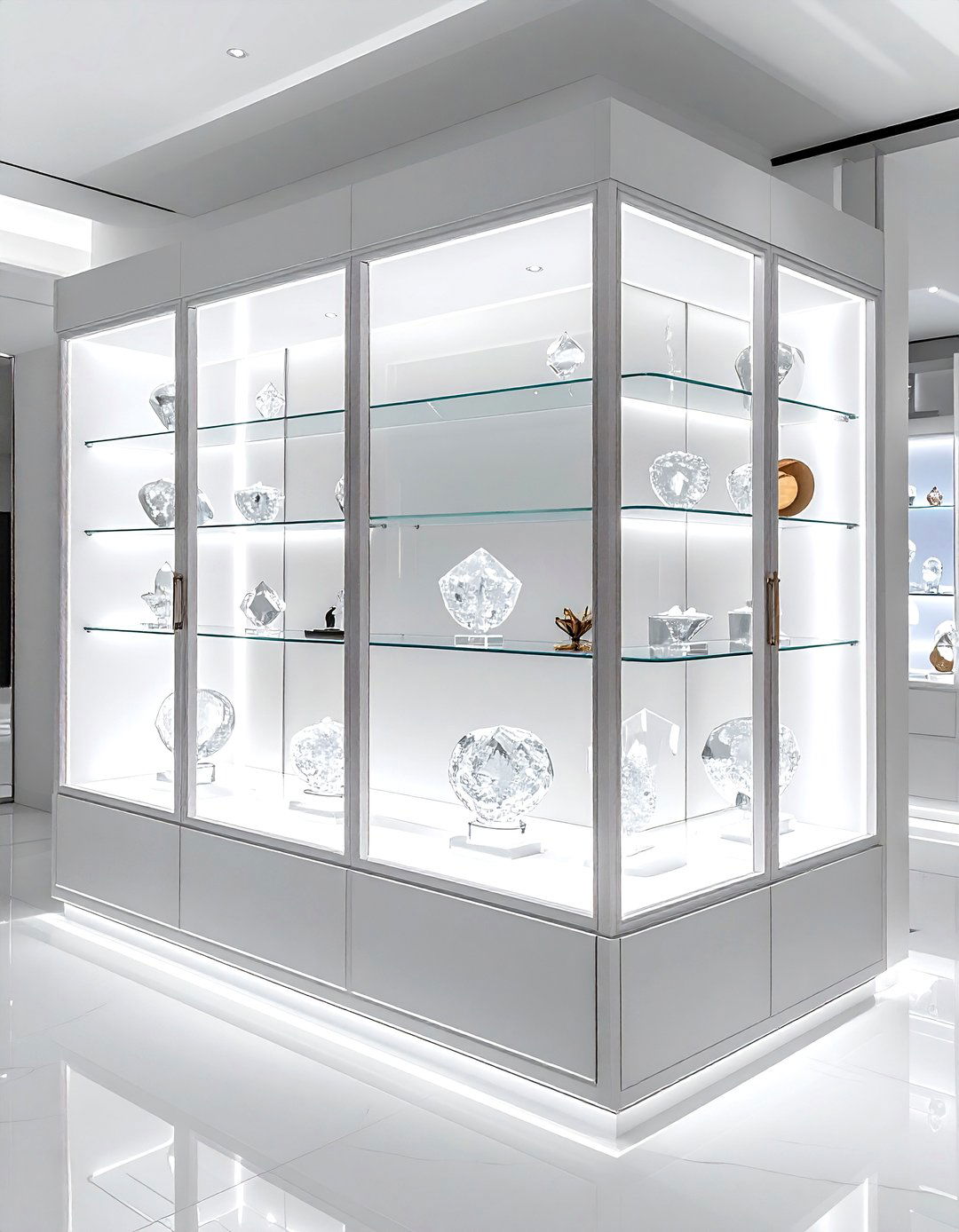 Corner Display Case - 30 bedroom corner storage ideas