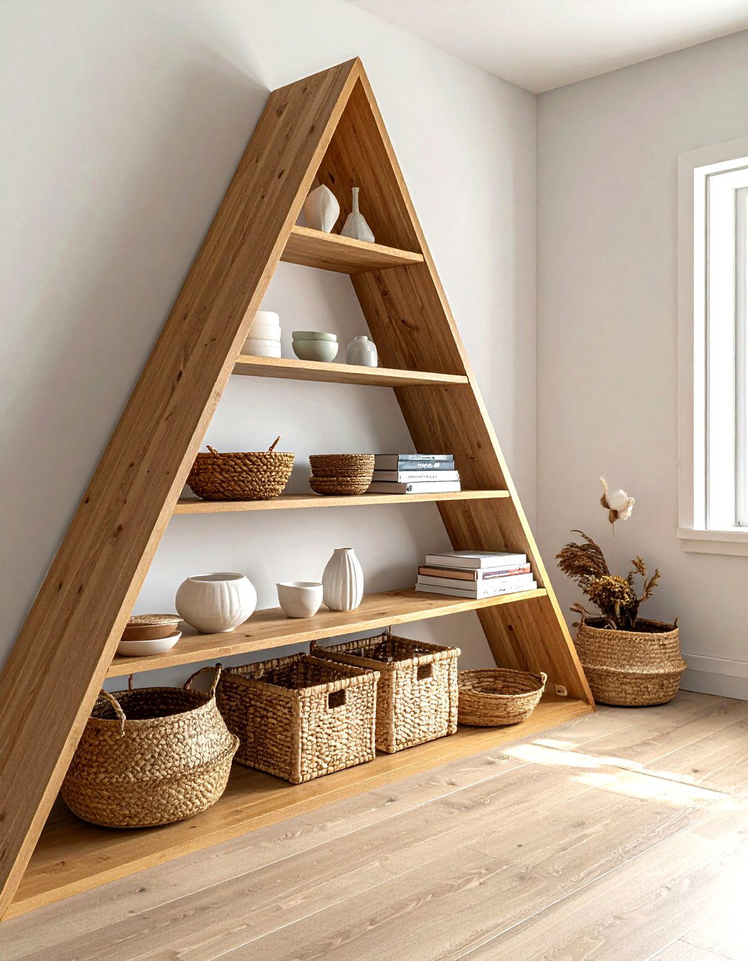 Corner Display Shelf - 30 dining room vertical storage ideas