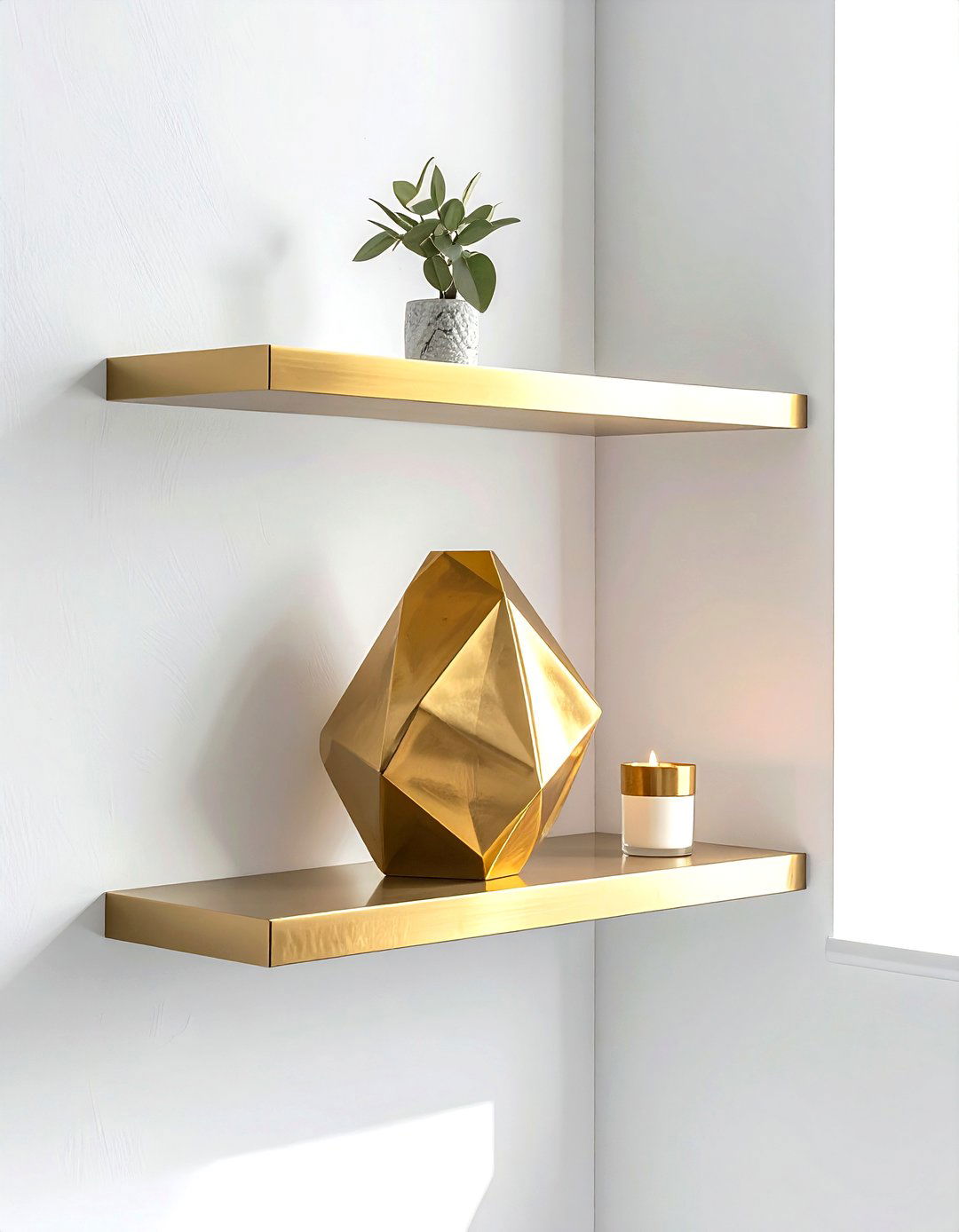 Corner Display Shelf - 30 living room corner storage ideas