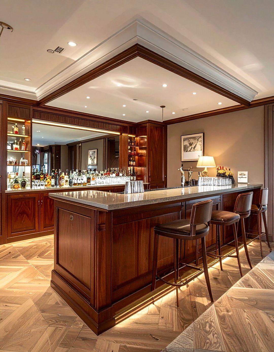 Corner Dry Bar - 30 dining room dry bar ideas