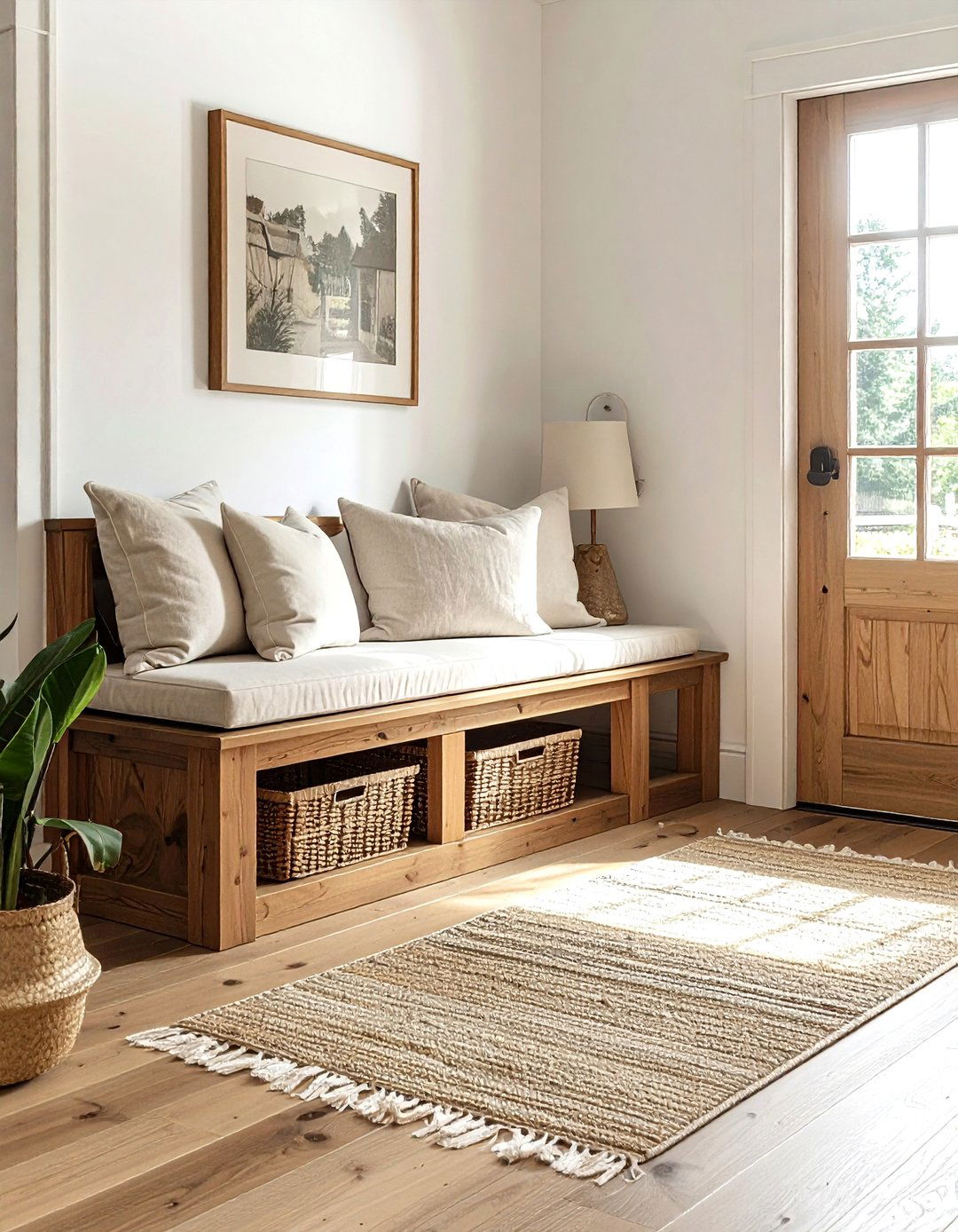 Corner Entryway Bench - 30 small entryway ideas