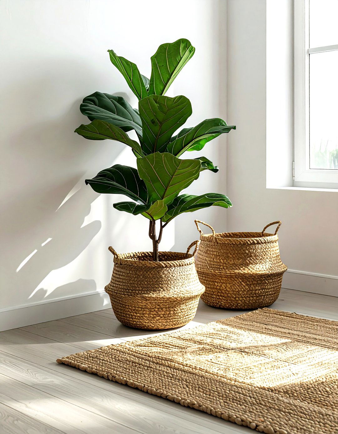 Corner Floor Basket - 30 living room storage basket ideas