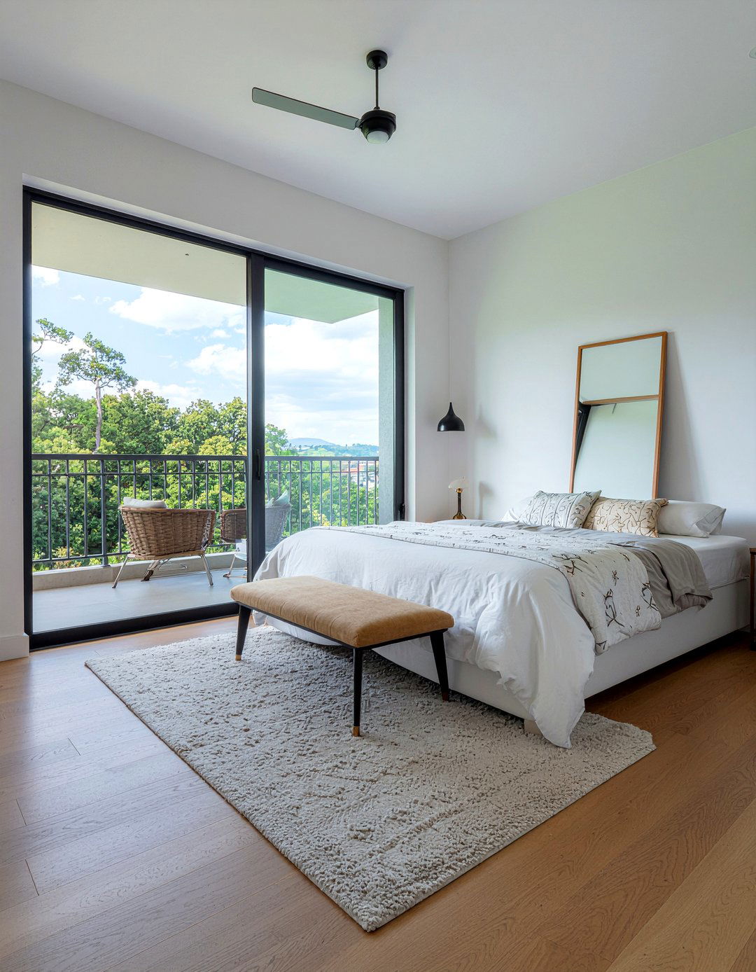 Corner Floor Mirror - 30 bedroom mirror ideas