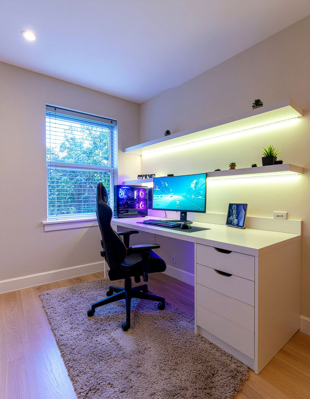 Corner Gaming Station - 30 esports bedroom ideas