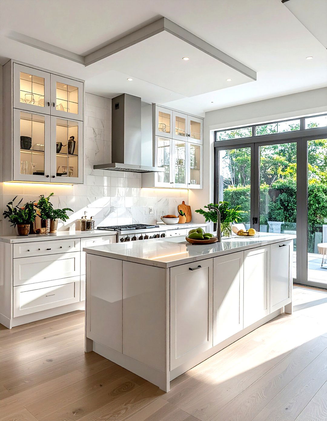 Corner Glass Kitchen Cabinets - 30 kitchen glass door ideas