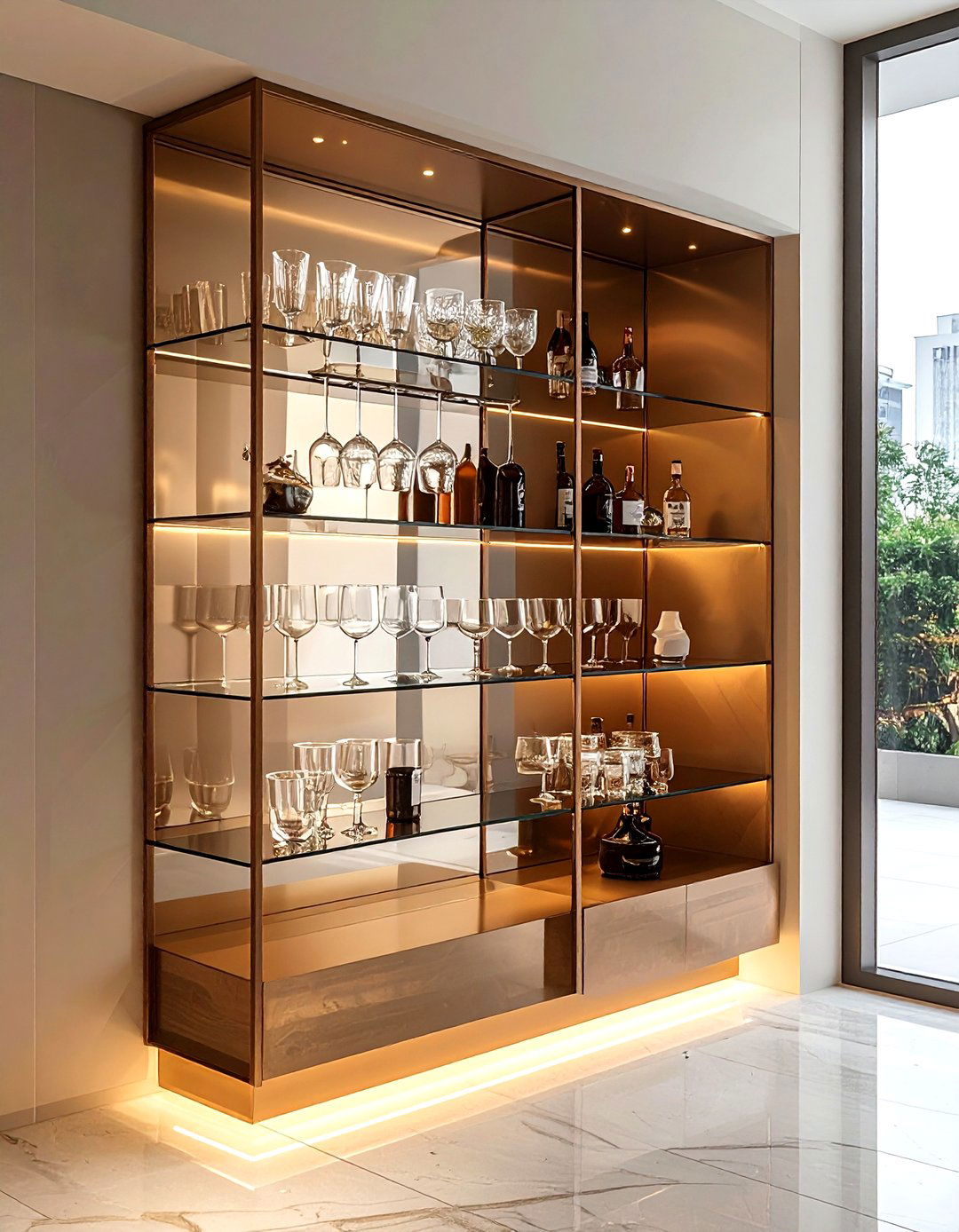 Corner Glassware Rack - 30 dining room corner storage ideas