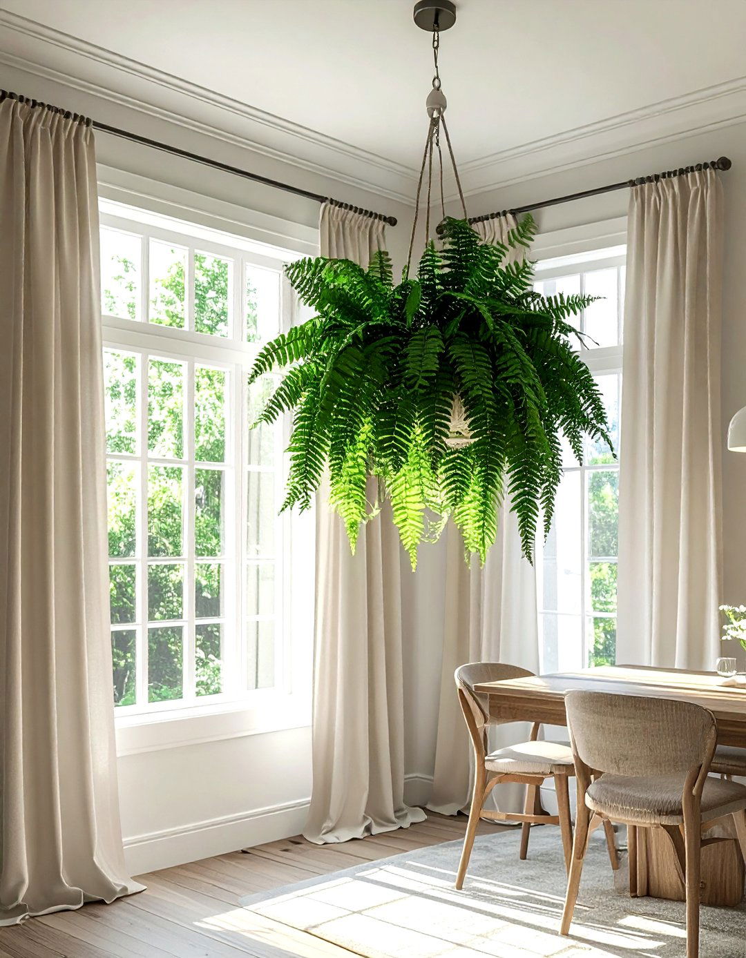 Corner Hanging Plants - 30 dining room hanging plant ideas