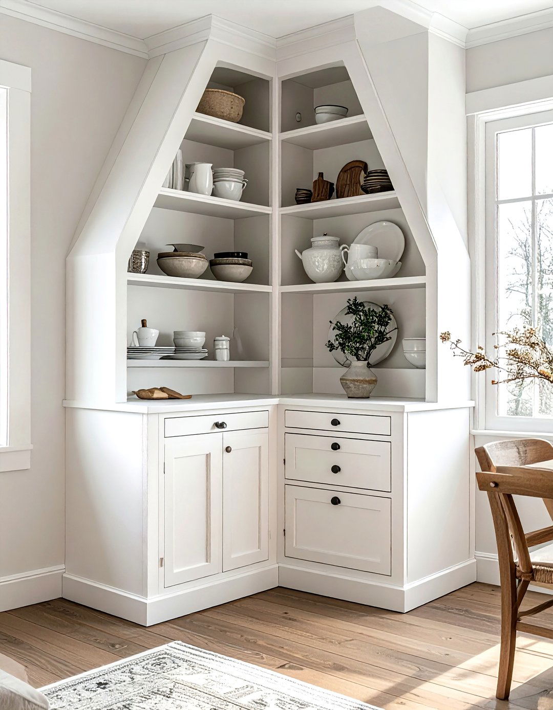 Corner Hutch - 30 dining room cabinet ideas