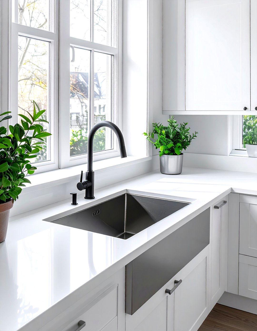 Corner Kitchen Sink - 30 viral kitchen ideas