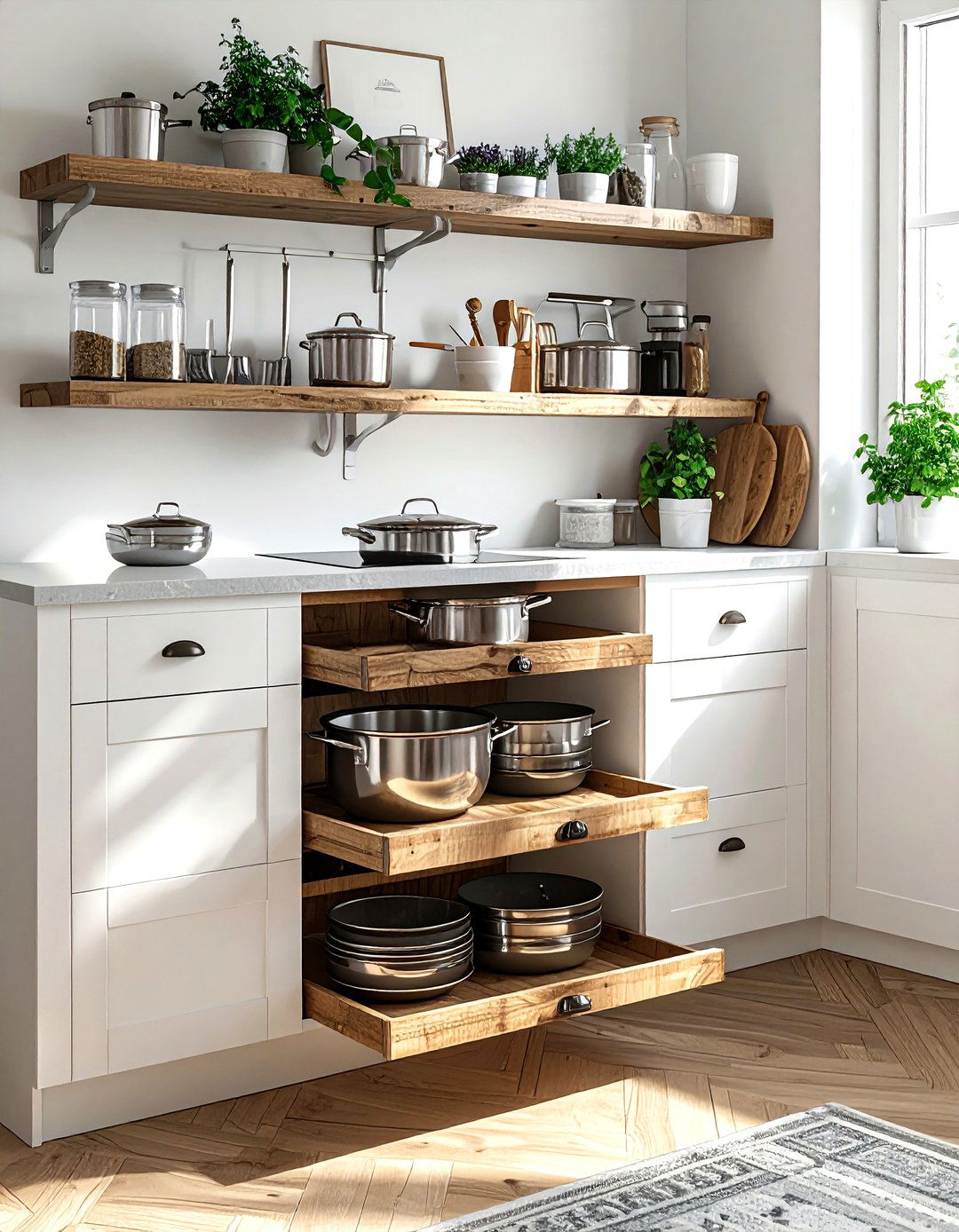 Corner Lazy Susan - 30 efficient kitchen ideas