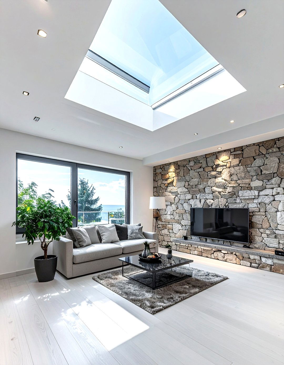 Corner Living Room Skylight - 30 living room skylights