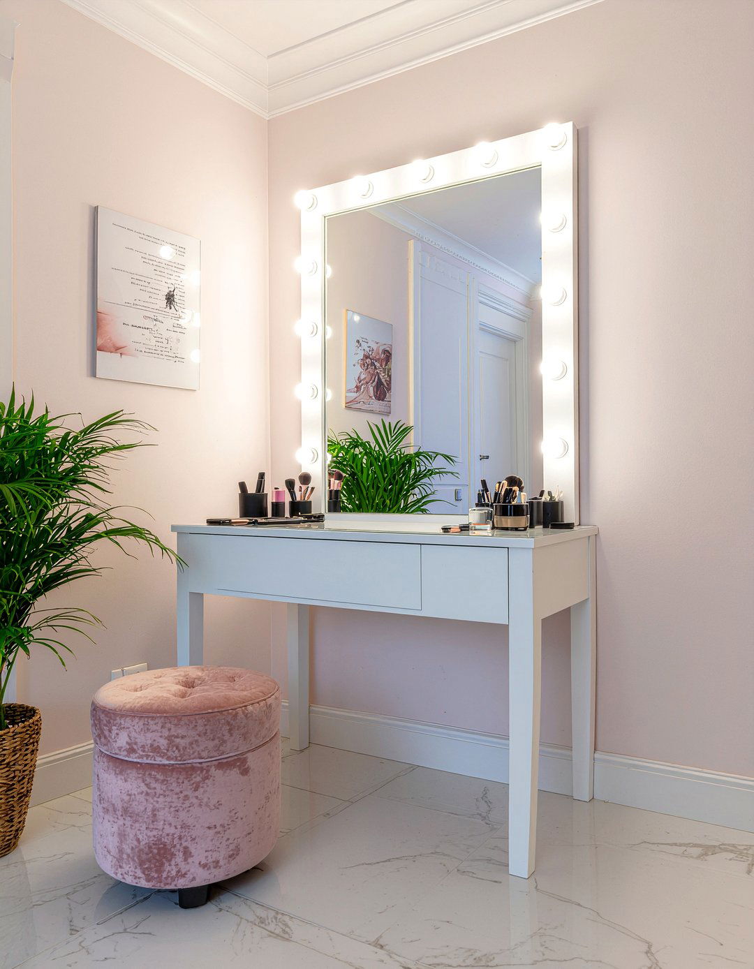 Corner Makeup Vanity - 30 bathroom corner storage ideas