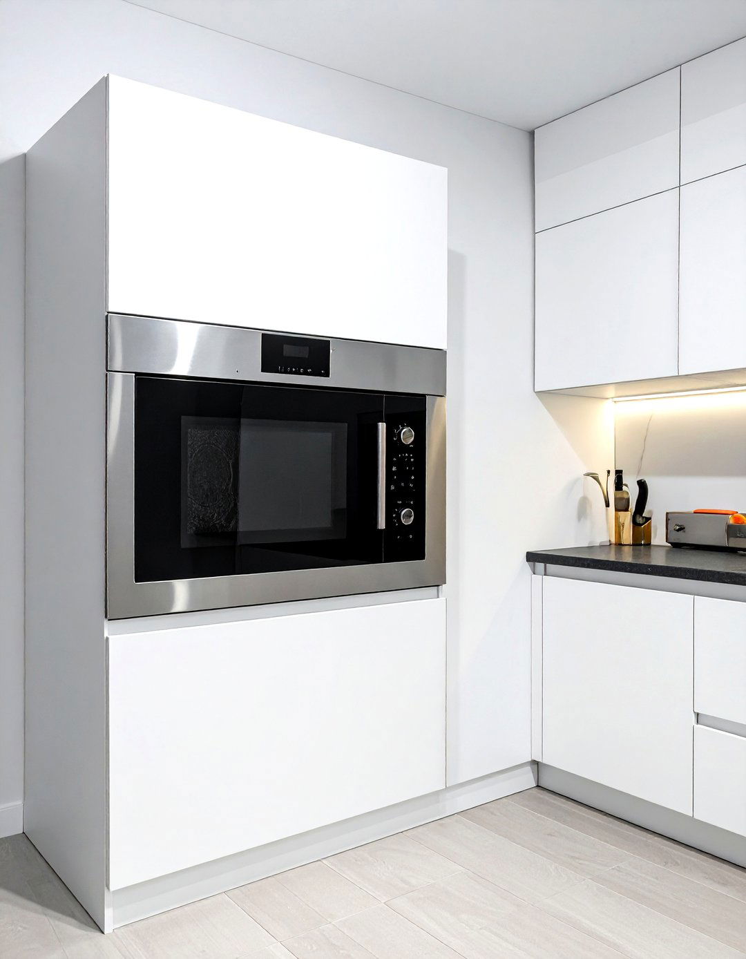 Corner Microwave Cabinet - 30 kitchen corner storage ideas