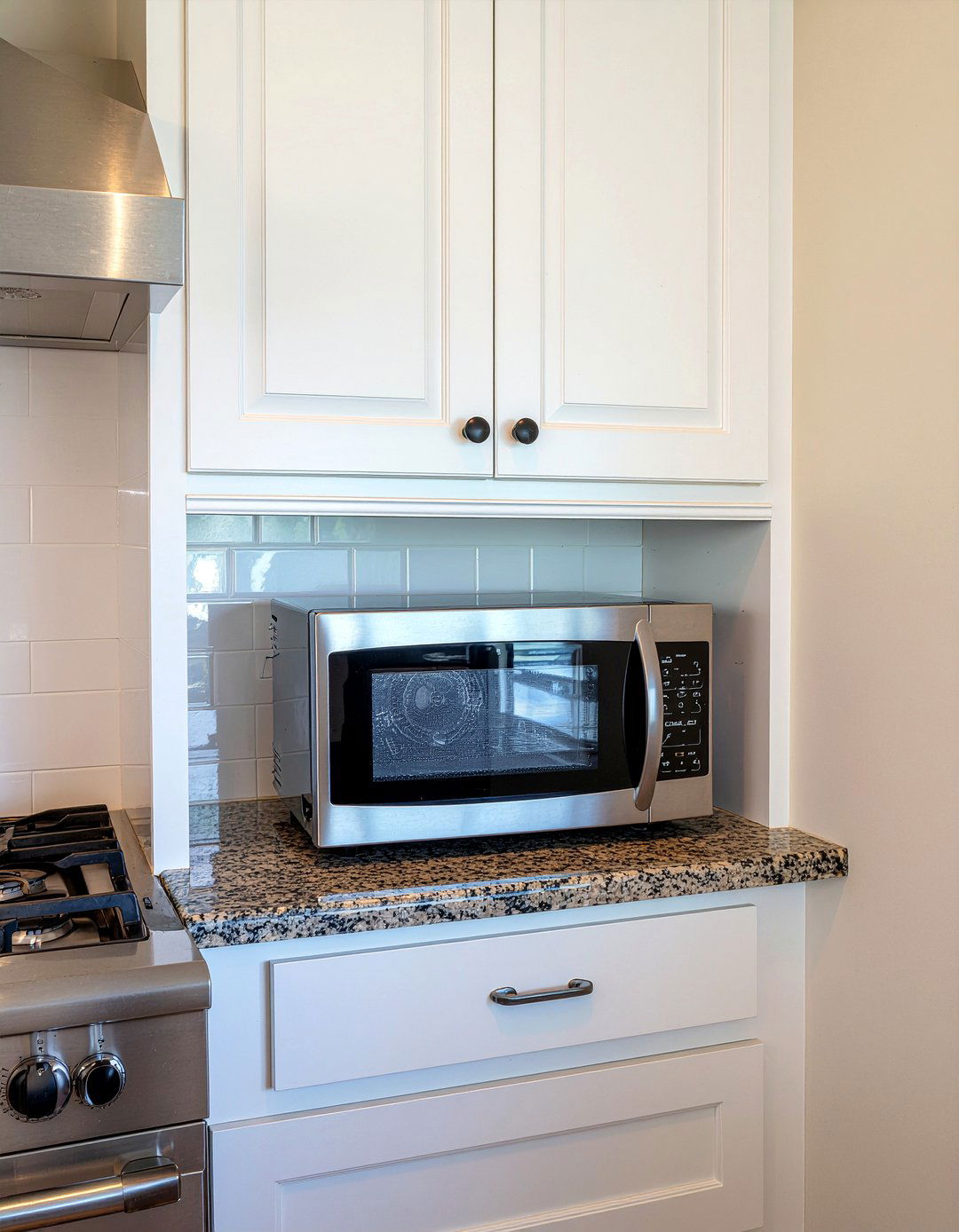 Corner Microwave Placement - 30 kitchen microwave ideas