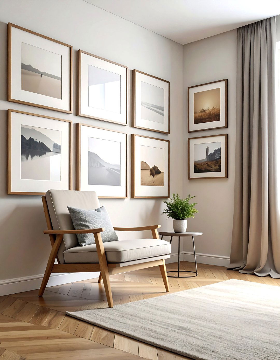 Corner Photo Display - 30 photo display ideas