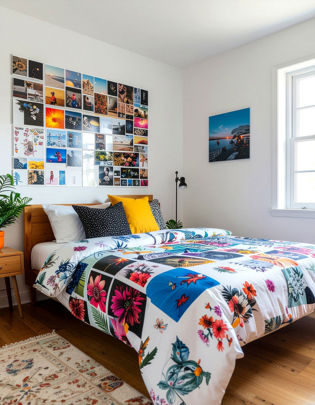 Corner Photo Wall - 30 bedroom photo displays