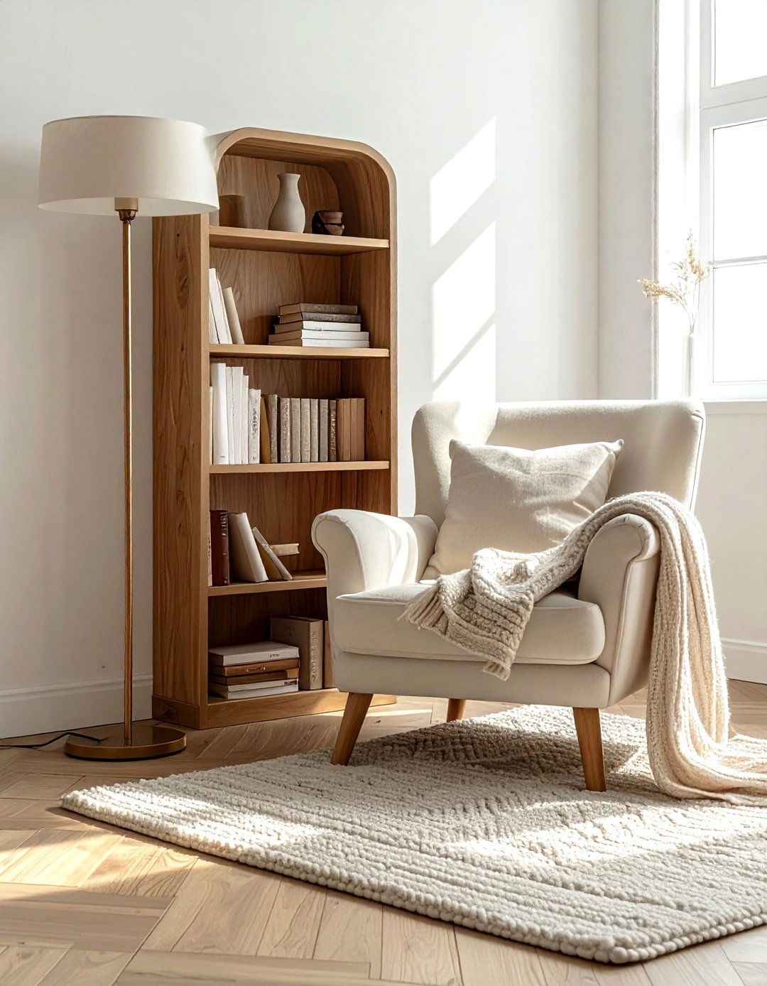 Corner Reading Nook - 30 living room book displays