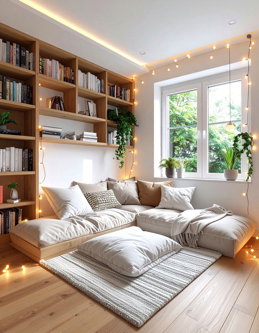 Corner Reading Nook - 30 playroom organization ideas