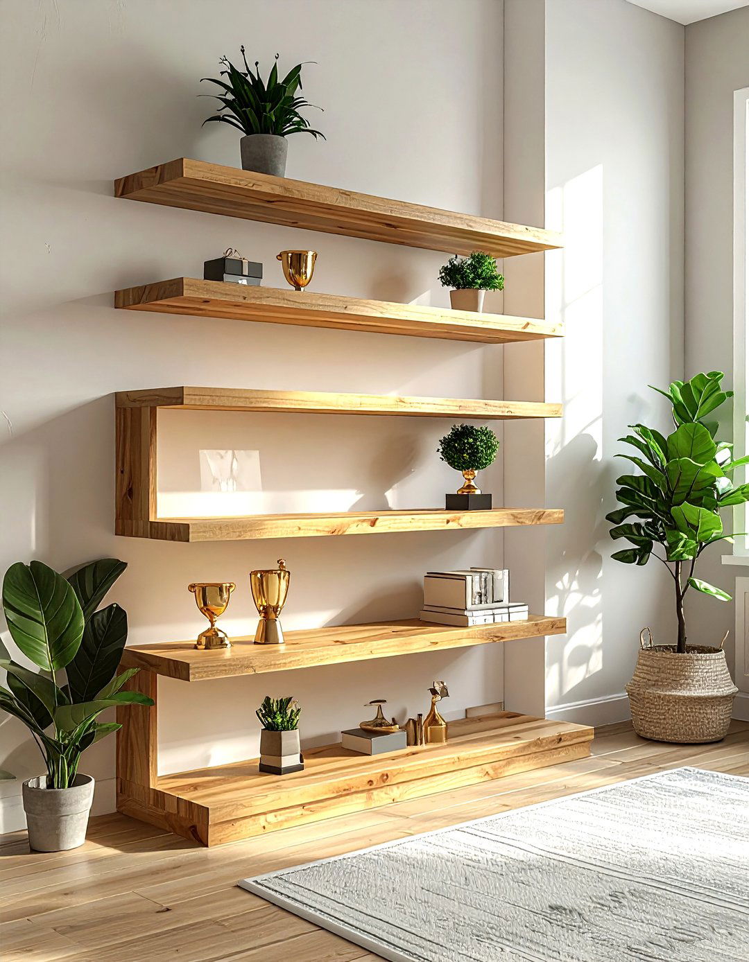 Corner Shelf For Awards - 30 trophy display ideas