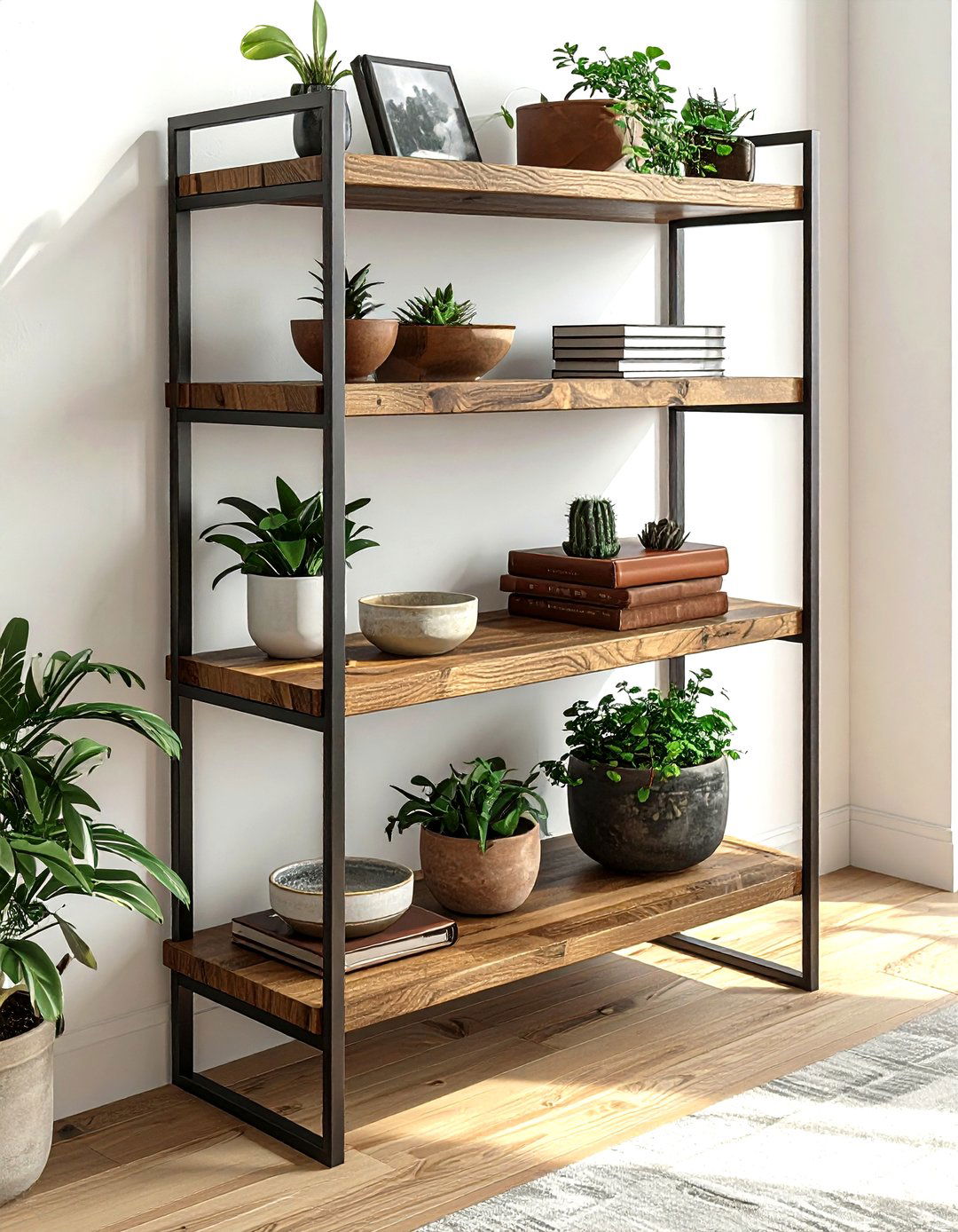 Corner Shelving - 30 living room organization ideas