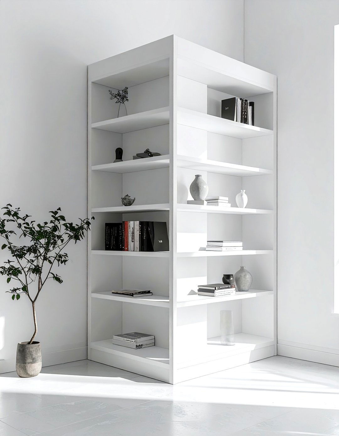 Corner Shelving Unit - 30 functional decor ideas