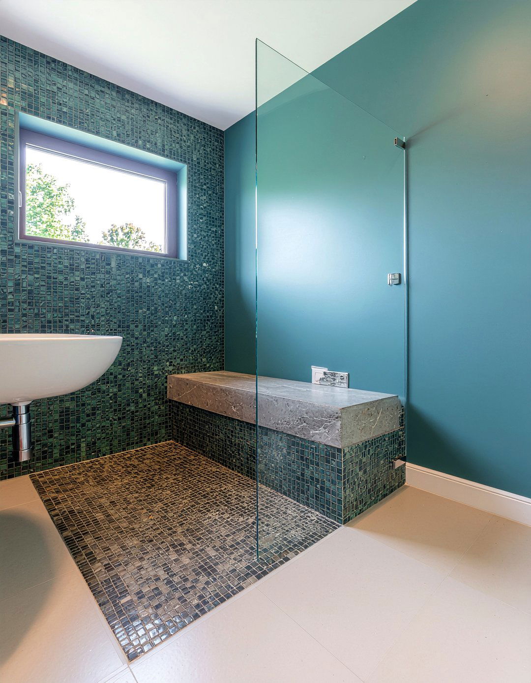 Corner Shower - 30 master bathroom layout ideas