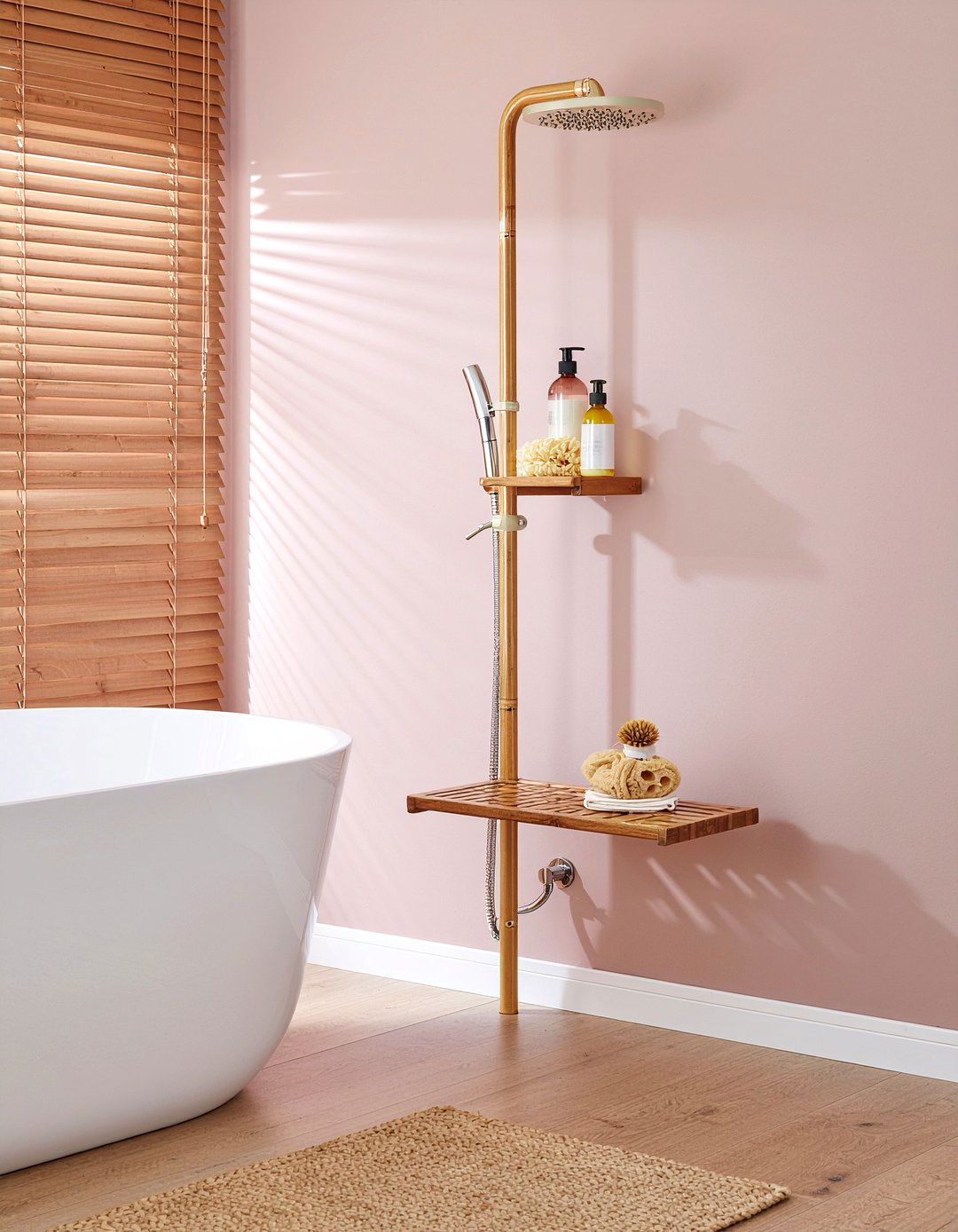 Corner Shower Caddy - 30 bathroom DIY storage ideas