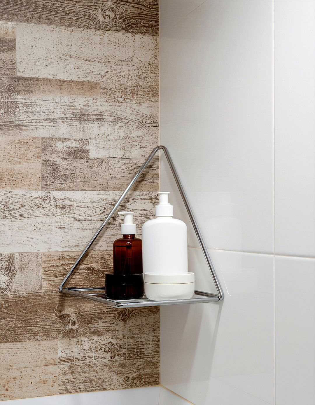 Corner Shower Shelf - 30 bathroom organizer set ideas