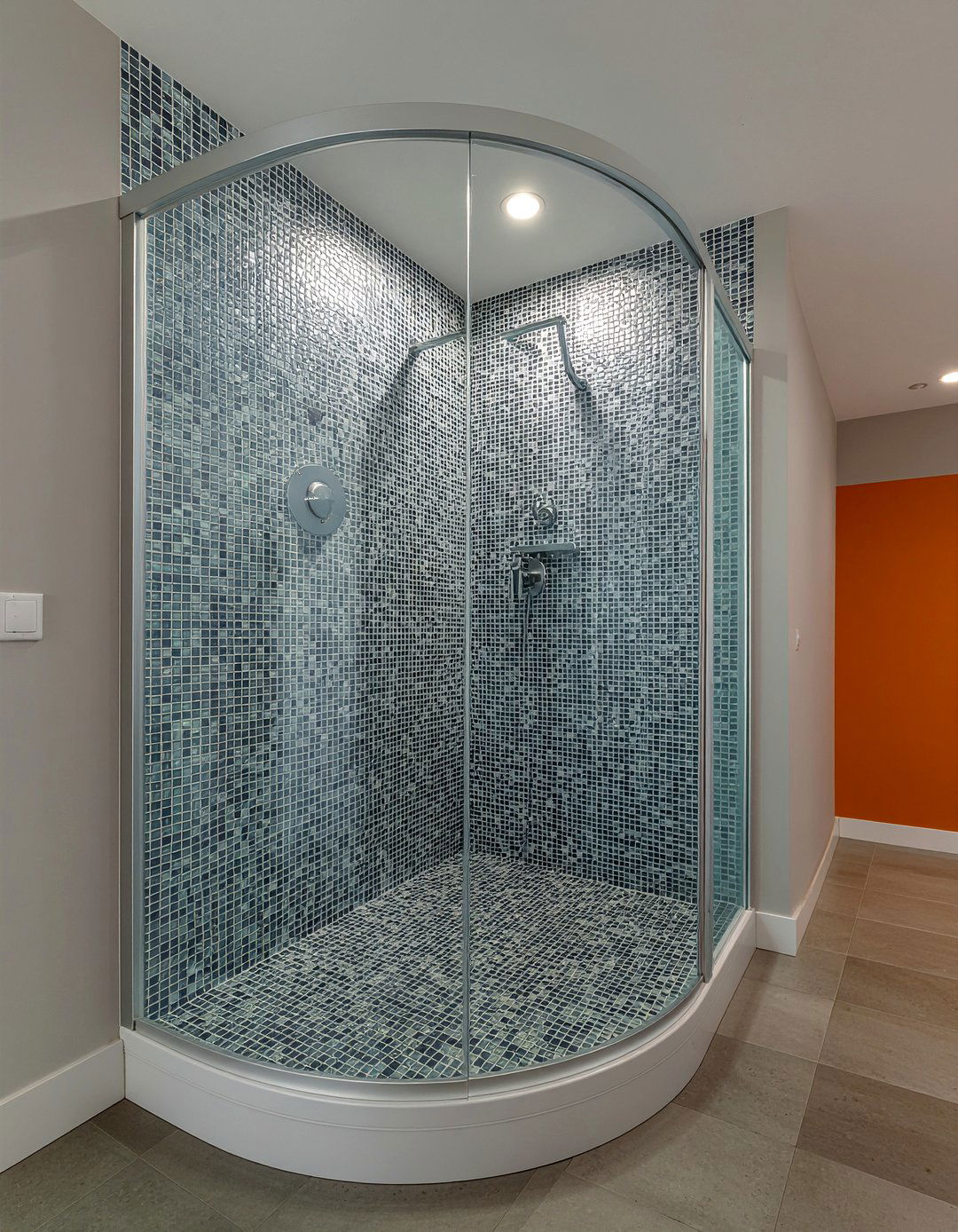 Corner Shower Stall - 30 small bathroom maximization ideas