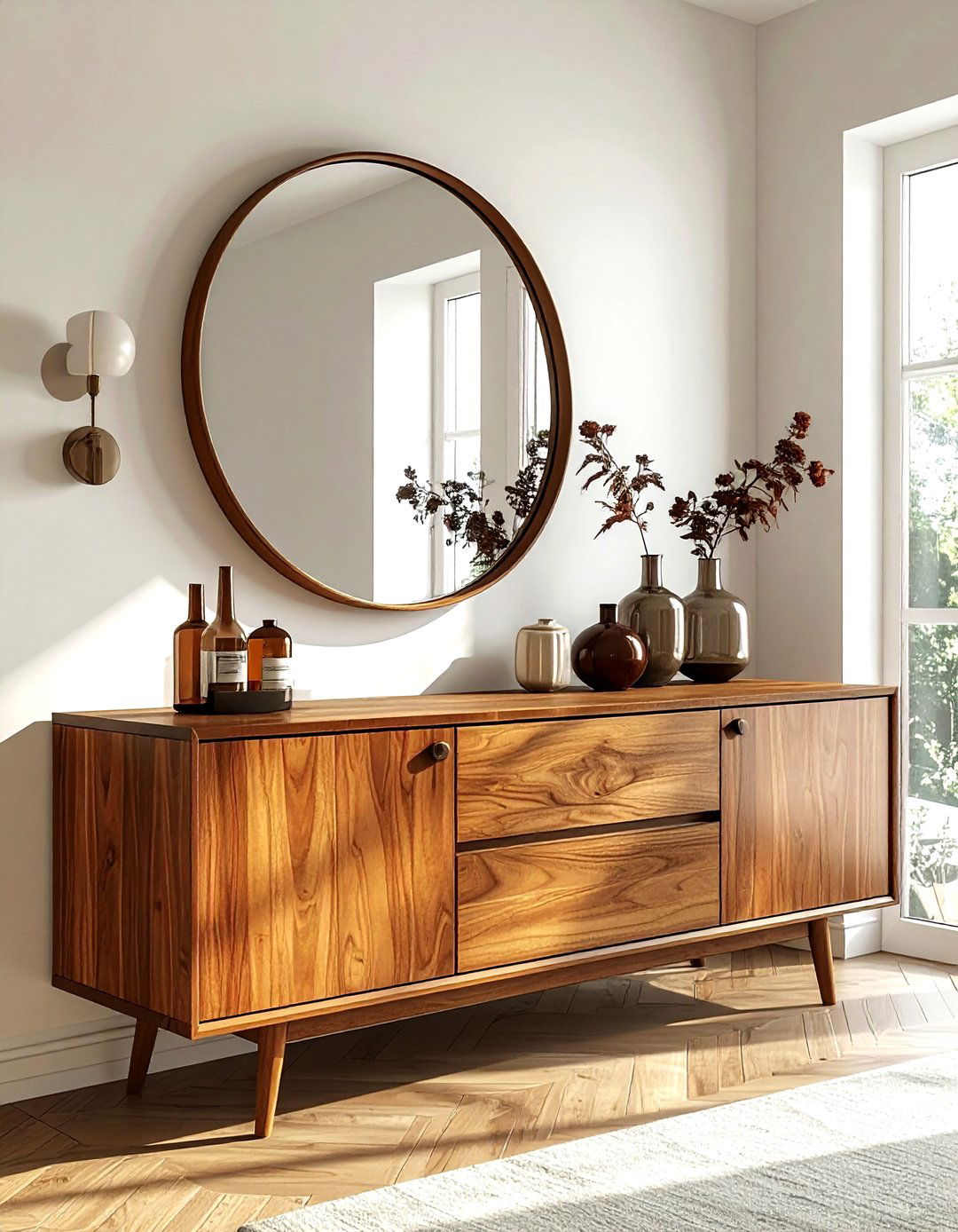 Corner Sideboard - 30 living room corner storage ideas