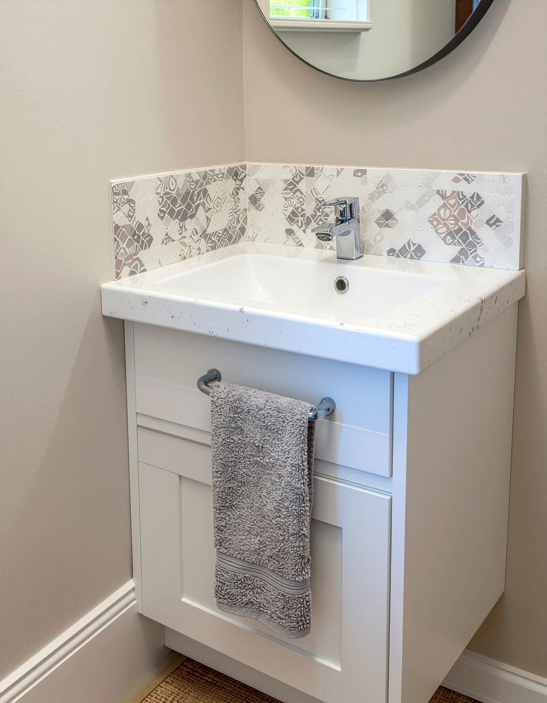 Corner Sink Vanity - 30 bathroom corner storage ideas