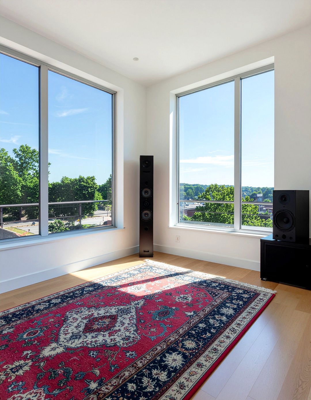 Corner Speaker Stand - 30 living room surround sound ideas