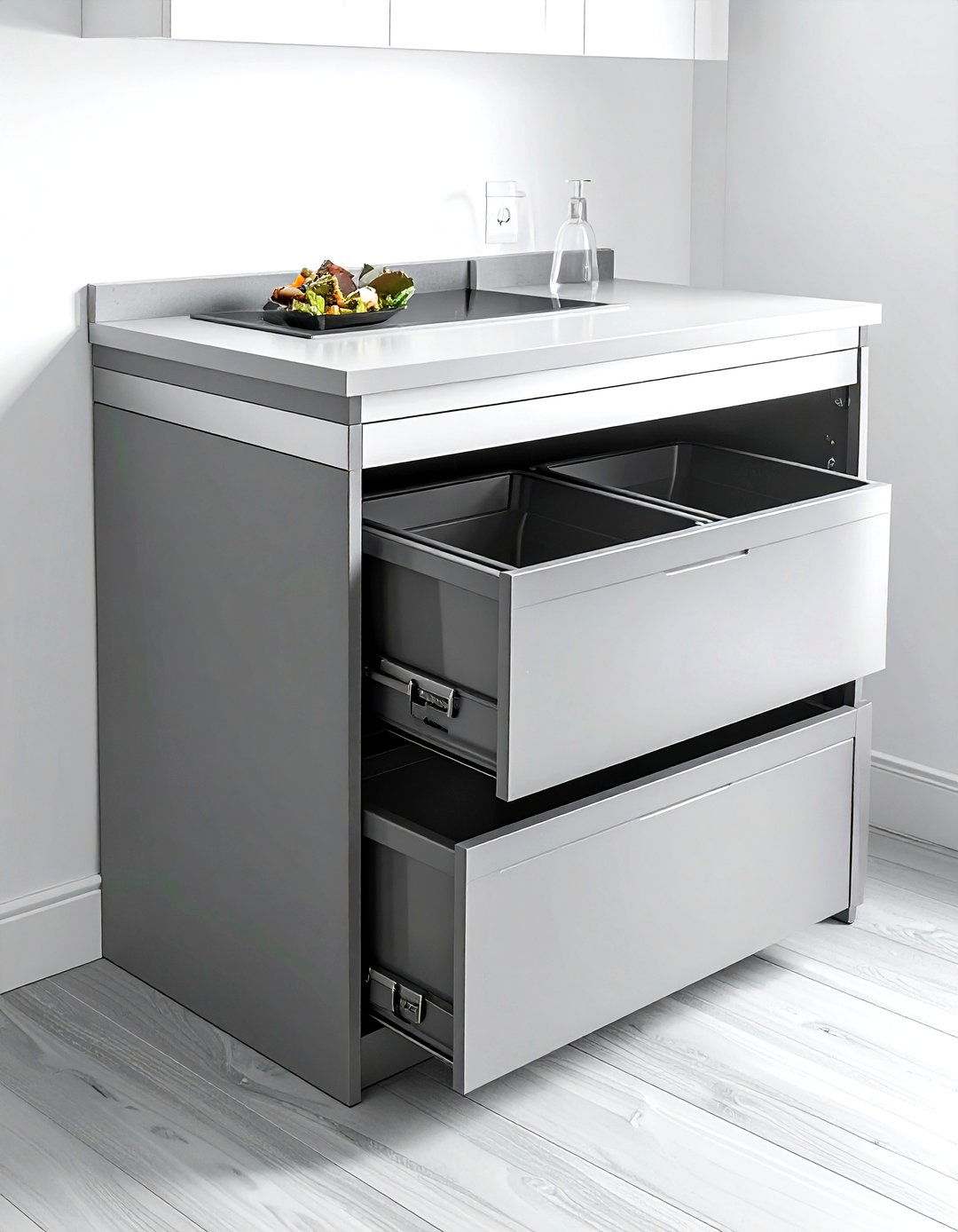 Corner Trash Bin Cabinet - 30 kitchen corner storage ideas