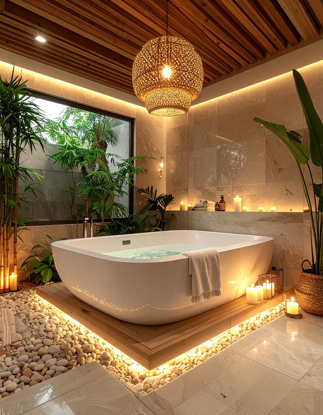 Corner Tub Lighting - 30 bathroom pendant lighting ideas
