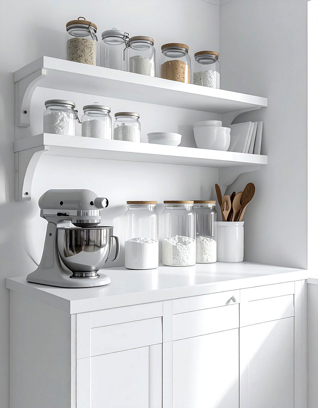 Corner Wall Shelf - 30 kitchen wall storage ideas