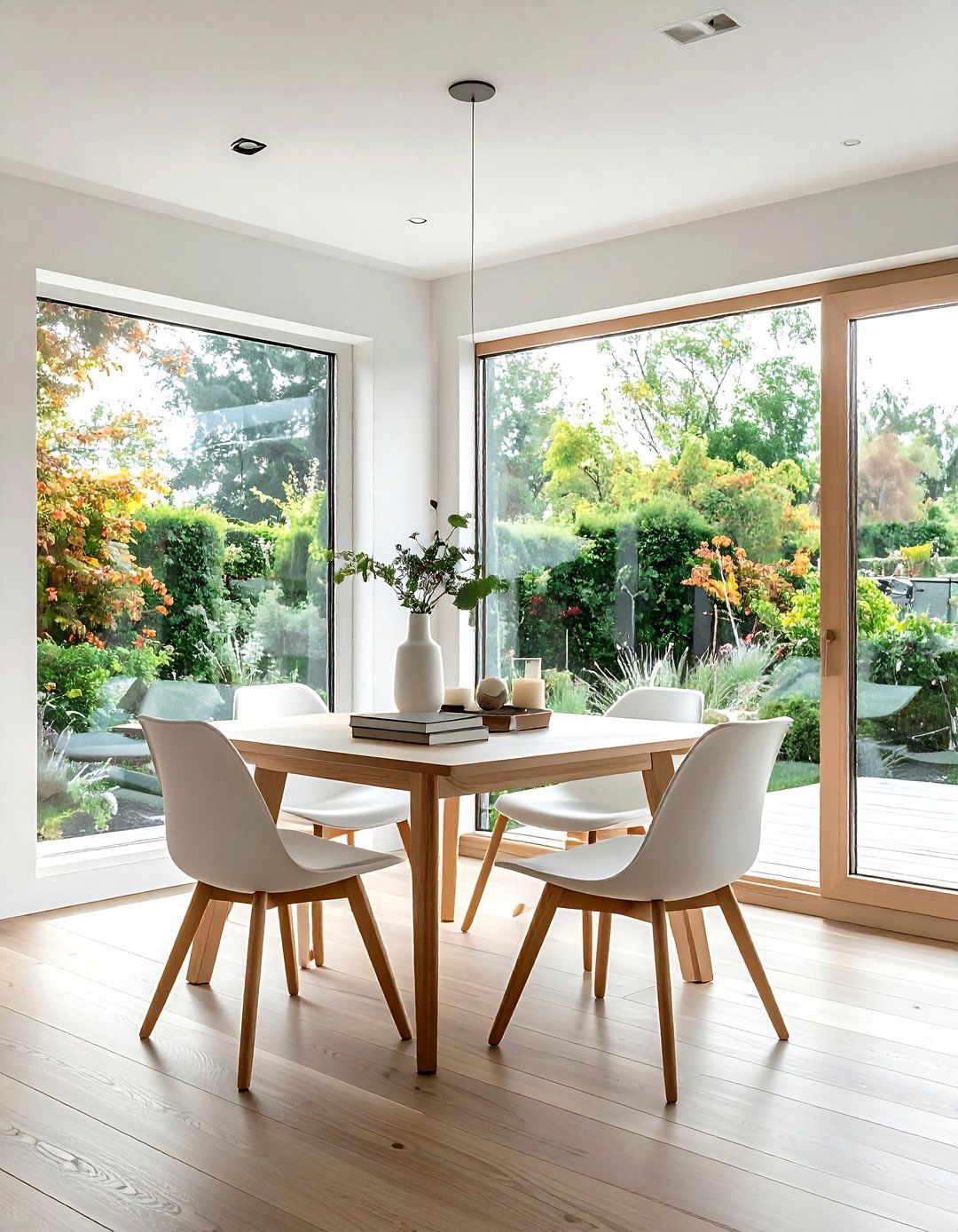 Corner Window - 30 dining room natural lighting ideas