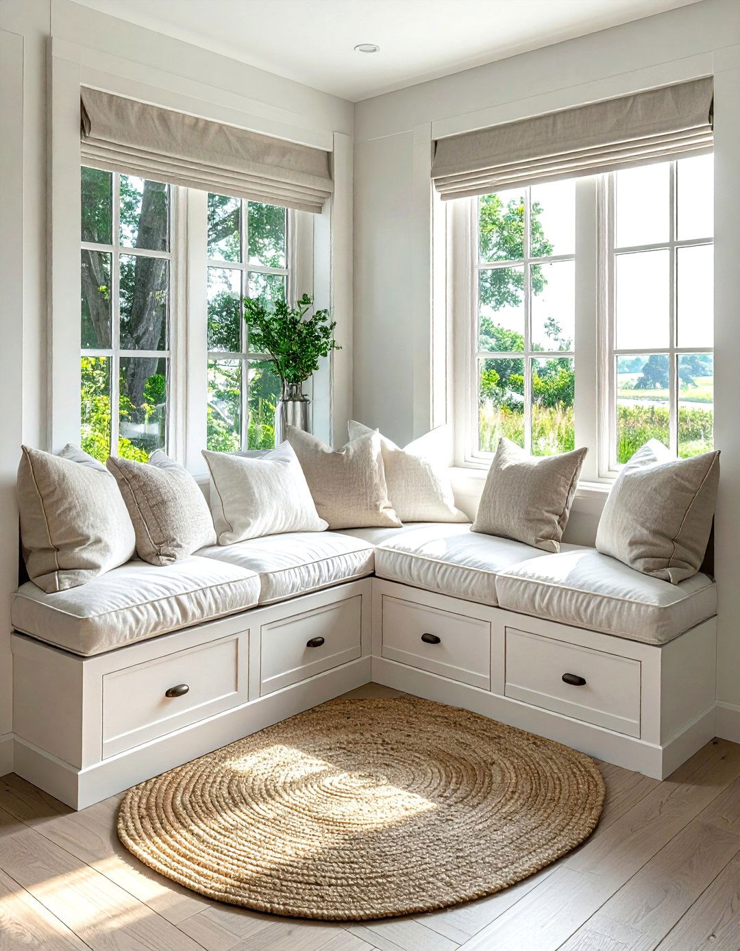 Corner Window Seat Storage - 30 living room corner storage ideas