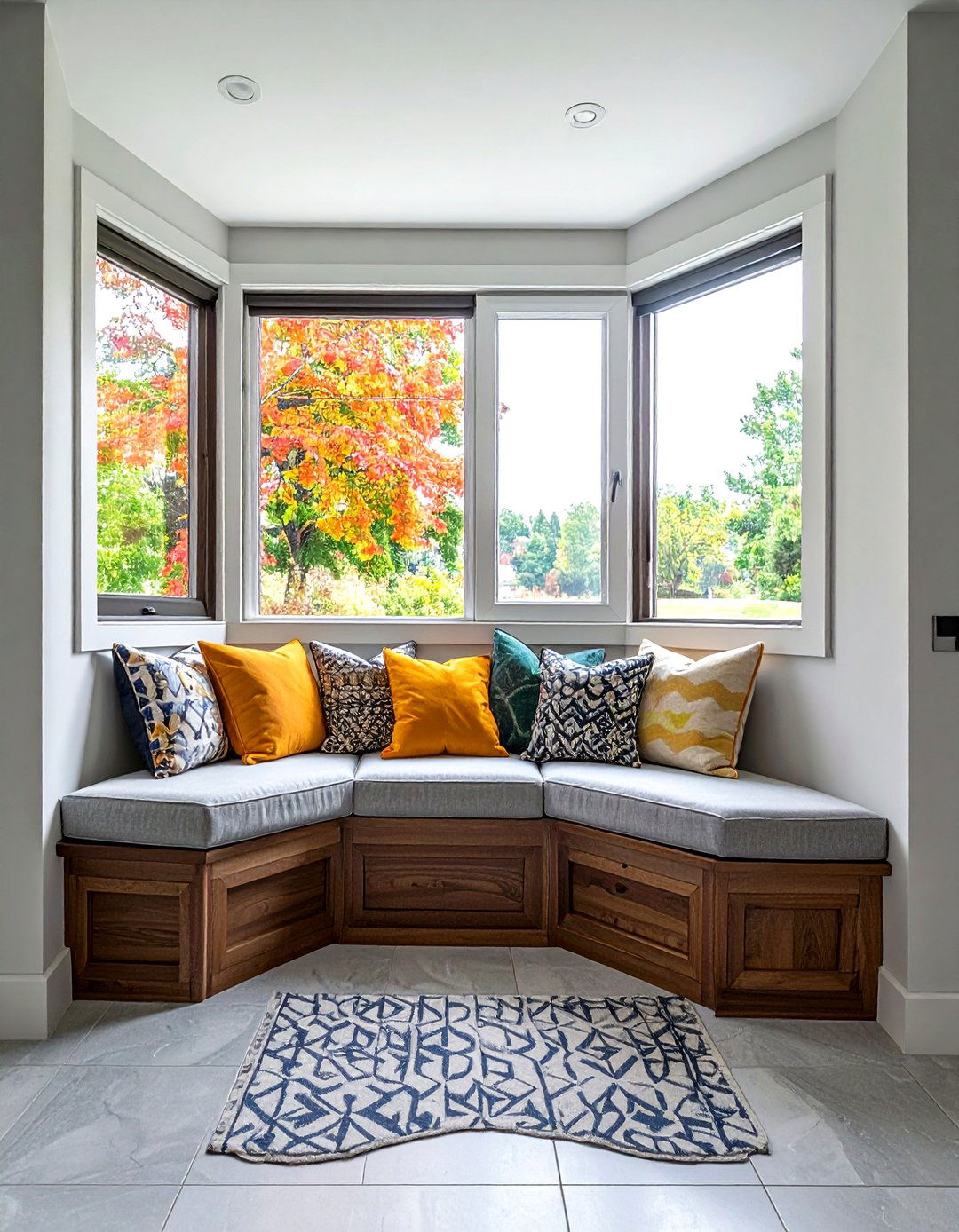 Corner Window Seat - 30 bathroom window seat ideas