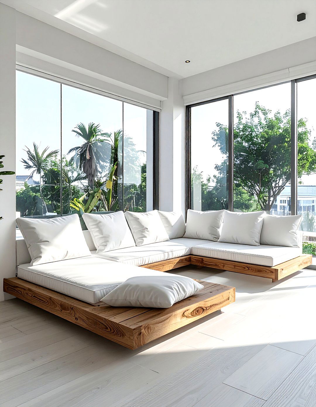 Corner Window Seating Area - 30 living room window seat ideas