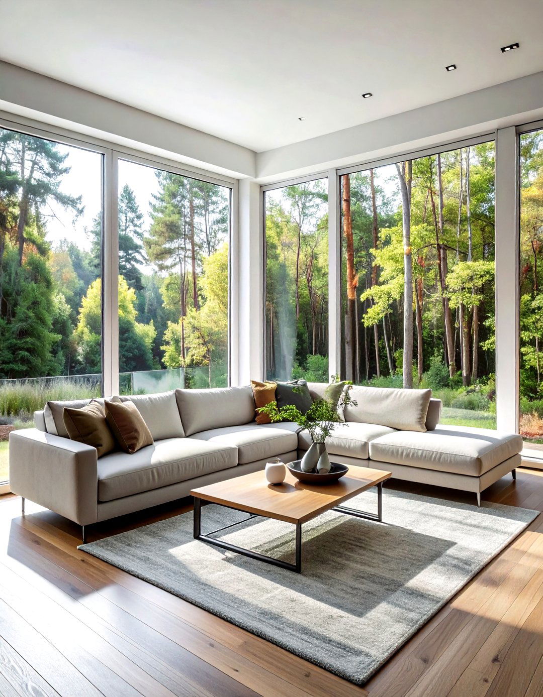 Corner Window View - 30 living room natural lighting ideas