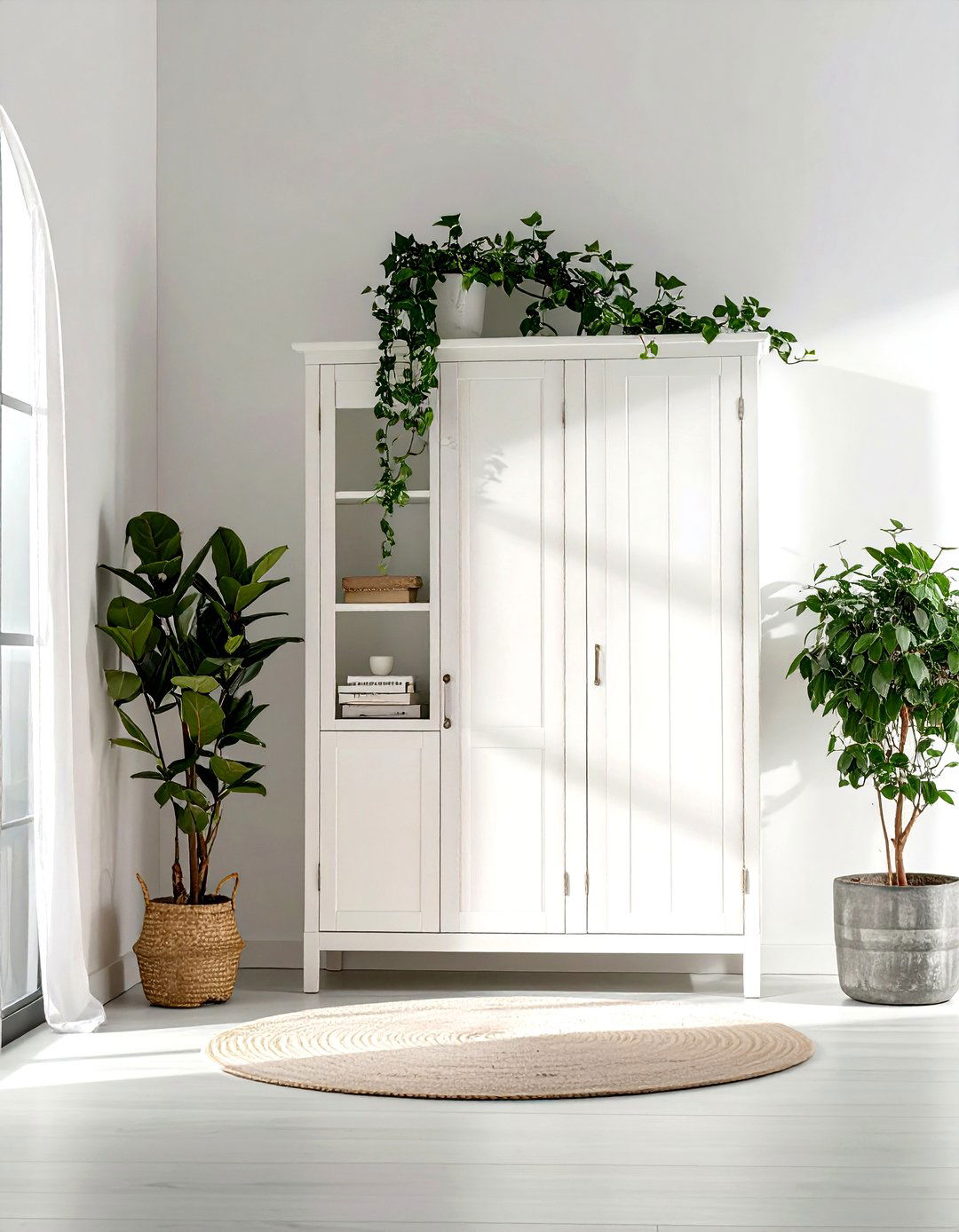 Corner armoire placement - 30 armoire decor ideas
