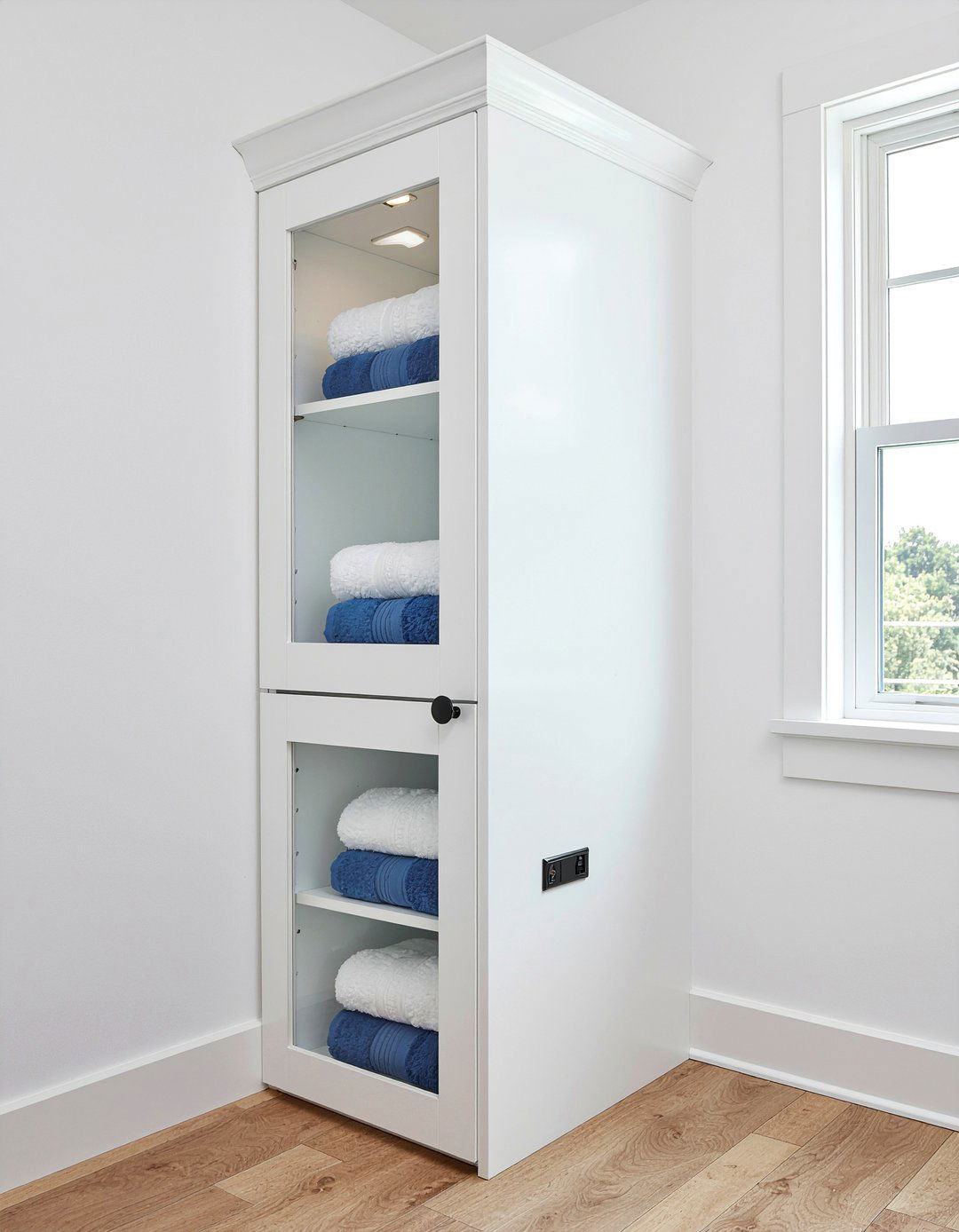 Corner bathroom linen storage - 30 bathroom linen cabinet ideas