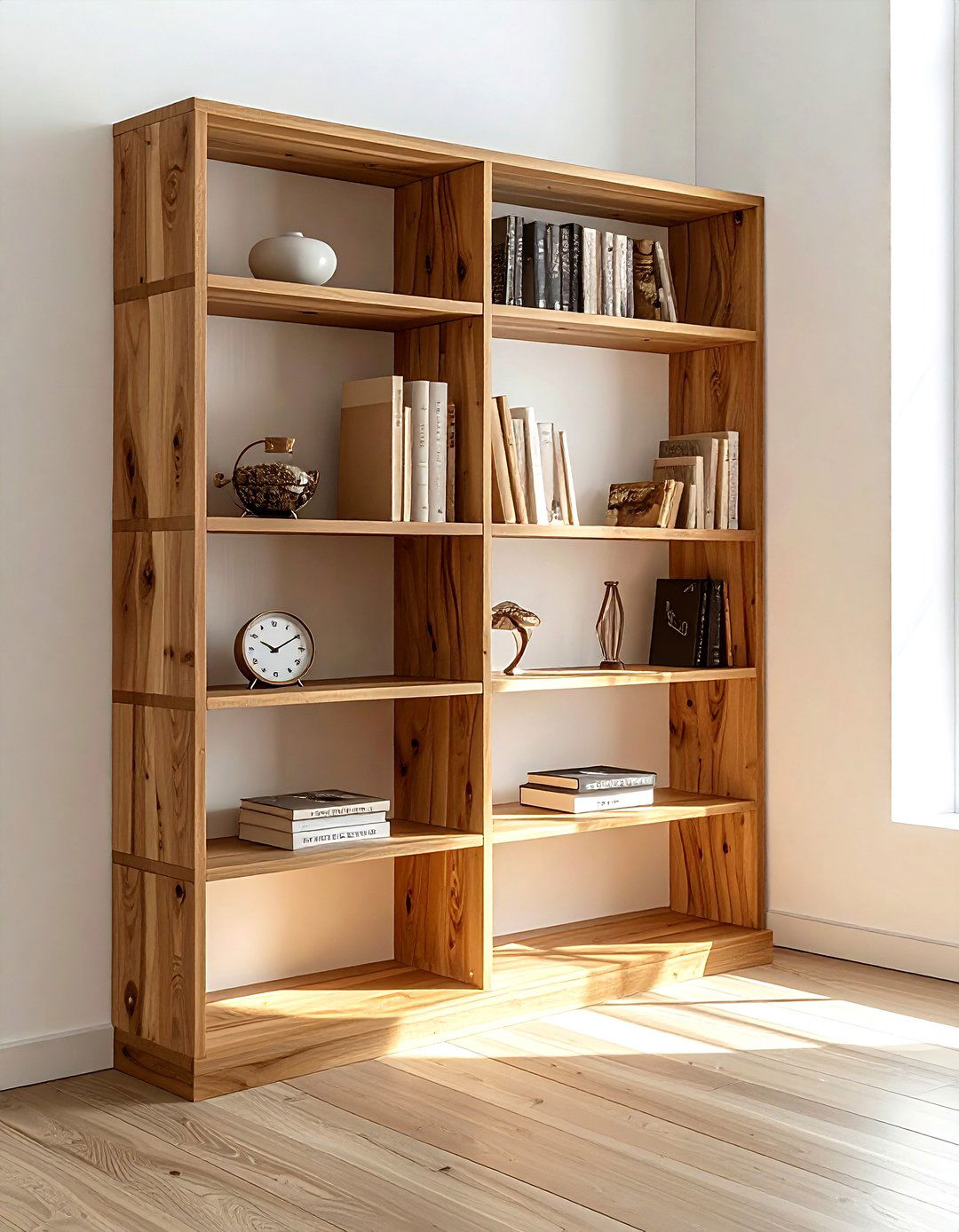 Corner book shelf - 30 book decor ideas_1