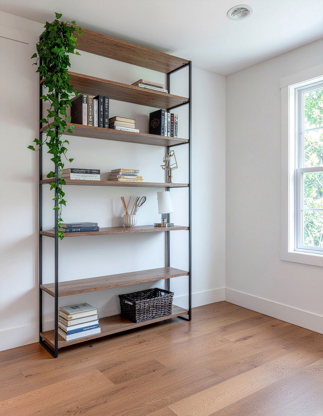 Corner bookshelf styling - 30 living room bookshelf styling ideas